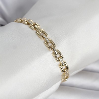 Xuping Zincir Model Gold Renk Kadın Bileklik